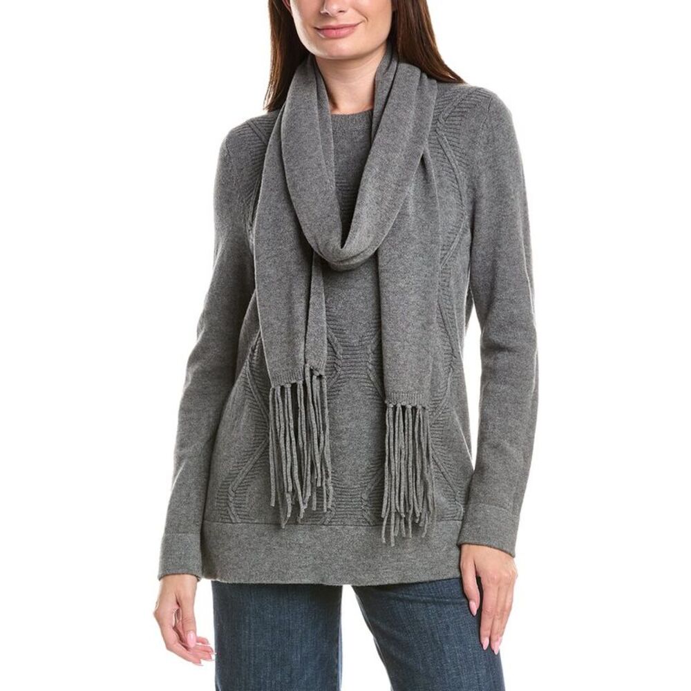 Picadilly Womens  Chainlink Sweater, Gray